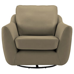 G Plan Vintage The Sixty Seven Leather Swivel Chair Capri Leather Taupe